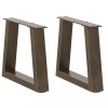 VidaXL Picioare pentru măsuță de cafea &icirc;n formă de V, 2 buc., oțel natural, 30x(30-31,3) cm 4012523