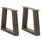 vidaXL Picioare pentru măsuță de cafea &icirc;n formă de V, 2 buc., oțel natural, 30x(30-31,3) cm 4012523