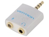 Cablu Audio Jack 3,5mm Dublu Aurit, Vention