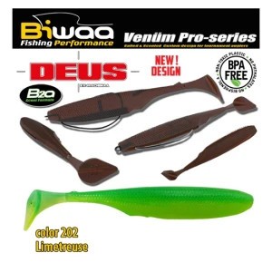 SHAD Biwaa DEUS 10cm 202 Limetreuse 7buc/plic foto