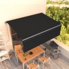 VidaXL Copertină retractabilă automat cu stor, antracit, 4x3 m