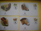 HOPCT PLIC FDC S NR 254 SET 4 FDC FAUNA-CAI PRZEWALSKI MONGOLIA 2000
