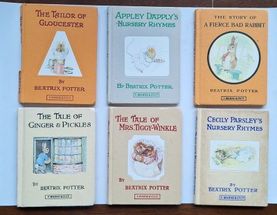 Set 6 cărți Beatrix Potter &amp;ndash; ediție F. Warne &amp;amp; Co. &amp;ndash; anii 1950&amp;ndash;1960 &amp;ndash; ilustrații originale foto
