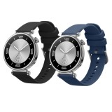 Set 2 Curele Kwmobile pentru Huawei Watch GT 4 (41mm), Negru/Albastru inchis, Silicon, KWM0000254B001C
