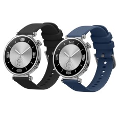 Set 2 Curele Kwmobile pentru Huawei Watch GT 4 (41mm), Negru/Albastru inchis, Silicon, KWM0000254B001C