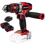 Einhell TE-CD 18/48 Li-i PXC + Twinpack + 4514095 - Masina de gaurit si insurubat cu percutie 48 Nm + Set 2 acumulatori si incarcator Li-Ion 18 V 4 Ah