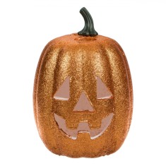 Felinar Decorativ Halloween LED, Dovleac, Spumă, Multicolor, 13x20cm, Baterii Incluse