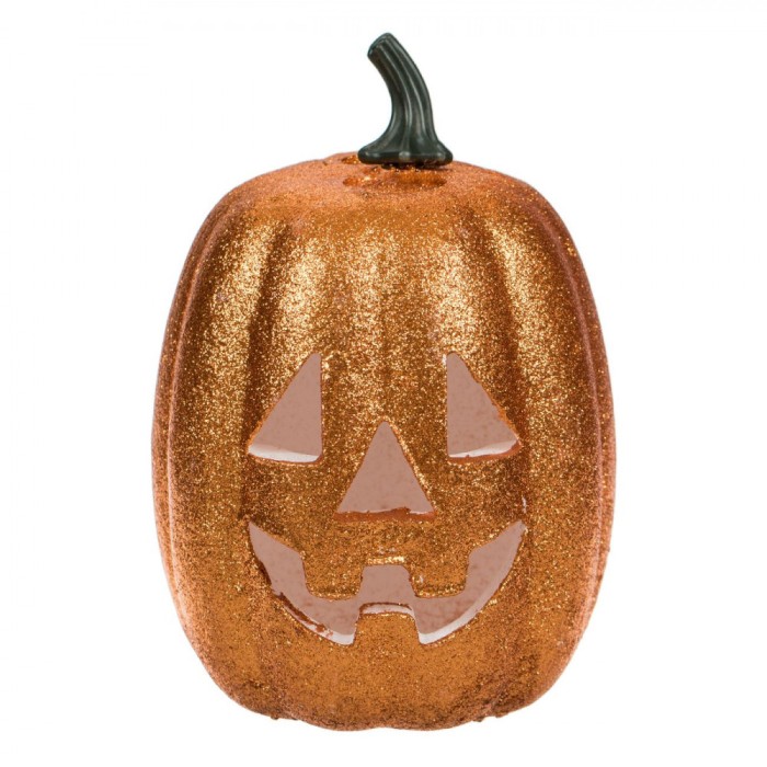 Felinar Decorativ Halloween LED, Dovleac, Spumă, Multicolor, 13x20cm, Baterii Incluse