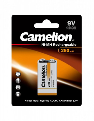 Acumulator Ni-MH tip 9V Camelion 6F22 250mAh set 1 buc. foto