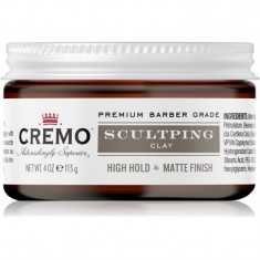 Cremo Hair Styling Sculpting Clay High Hold argilă styling cu fixare foarte puternică pentru bărbați 113 g