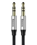 CABLU AUDIO Baseus Yiven, 1 x Jack 3.5mm (T) la 1 x Jack 3.5mm (T), lungime cablu 1m, gri/negru &quot;CAM30-BS1&quot; (timbru verde 0.18 lei) - 6953156257184