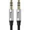 CABLU AUDIO Baseus Yiven, 1 x Jack 3.5mm (T) la 1 x Jack 3.5mm (T), lungime cablu 1m, gri/negru &quot;CAM30-BS1&quot; (timbru verde 0.18 lei) - 6953156257184