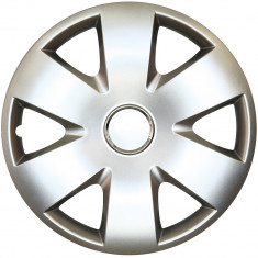 Set capace roti 15 inch tip Renault, culoare Silver 15-308 foto