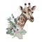 Sticker decorativ Girafa, Portocaliu, 64 cm, 5827ST