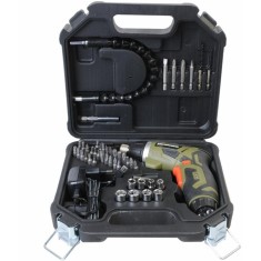 Surubelnita pe acumulator Heinner ATE001, 3.6 V, 4 Nm, 6+1 trepte torsiune, 28 biti 25 mm, 4 biti 50 mm, 2 burghie, 8 capete tubulare, suport magnetic