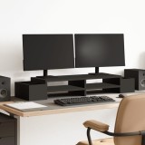 VidaXL Suport monitor cu depozitare negru 100x27x15 cm lemn prelucrat