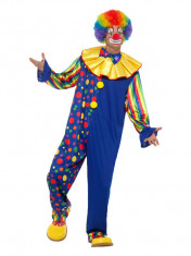 Costum de clown multicolor pentru adulti foto