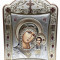 Icoana Fecioara Maria cu Pruncul placata cu aur si argint by Chinelli - Made in Italy 21 x 26 cm