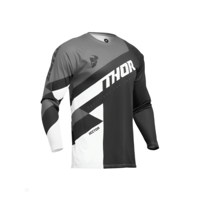 Bluza Motocross/Enduro Thor Sector Checker negru/gri/alb foto