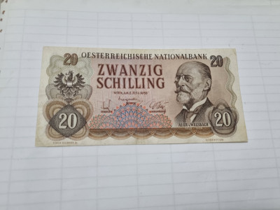 bancnota austria 20 schilling 1956 foto