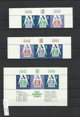 Guernsey MNH 1991 - HB 34/36 timbru in timbru foto