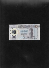 Libia Libya 5 dinari dinars 2019 seria9121643 unc polymer foto