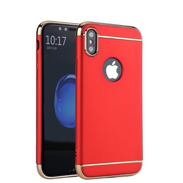 Husa Apple iPhone X, Elegance Luxury 3in1 Rosu