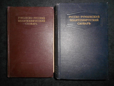 M. H. MANOLE - DICTIONAR POLITEHNIC ROMAN-RUS / RUS-ROMAN 2 volume (1953-1956) foto