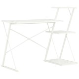 Cumpara ieftin Birou cu raft, alb, 116 x 50 x 93 cm