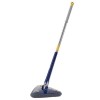 Mop triunghi pentru podea, rotativ 360 grade, lungime ajustabila, simplu de curatat, cu laveta din microfibra, albastru