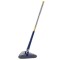 Mop triunghi pentru podea, rotativ 360 grade, lungime ajustabila, simplu de curatat, cu laveta din microfibra, albastru
