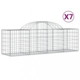 Cumpara ieftin Cosuri gabion arcuite 7 buc, 200x50x60/80 cm, fier galvanizat