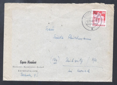 Germany 1948 Postal History Rare Cover Mitwitz D.697 foto