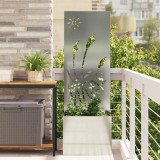 Cumpara ieftin Ghiveci de Grădină cu Panou Decorativ Argintiu 50 x 140 cm