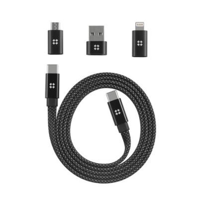 Cablu de date Type-C la Type-C, 240W, Magnetic, 480Mbps, 1m - Edizard (EZ820101100) - Black foto