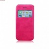Husa Flip S-View Roz Apple iPhone 5/5S, Protectie Premium, Acces Rapid