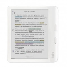 E-Book Reader Kobo Libra Colour, Ecran E-Ink Kaleido 7inch, Procesor Dual-Core 2.0GHz, 32GB Flash, USB Type-C, ComfortLight PRO, Wi-Fi, IPX8 (Alb)