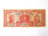 Rară! Honduras 1 Lempira 1961 in stare foarte buna