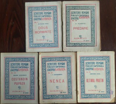 LOT 5 NUMERE DIN COLECTIA &amp;quot;SCRIITORII ROMANI&amp;quot; (DIRECTOR ALEXANDRU VLAHUTA/1916) foto
