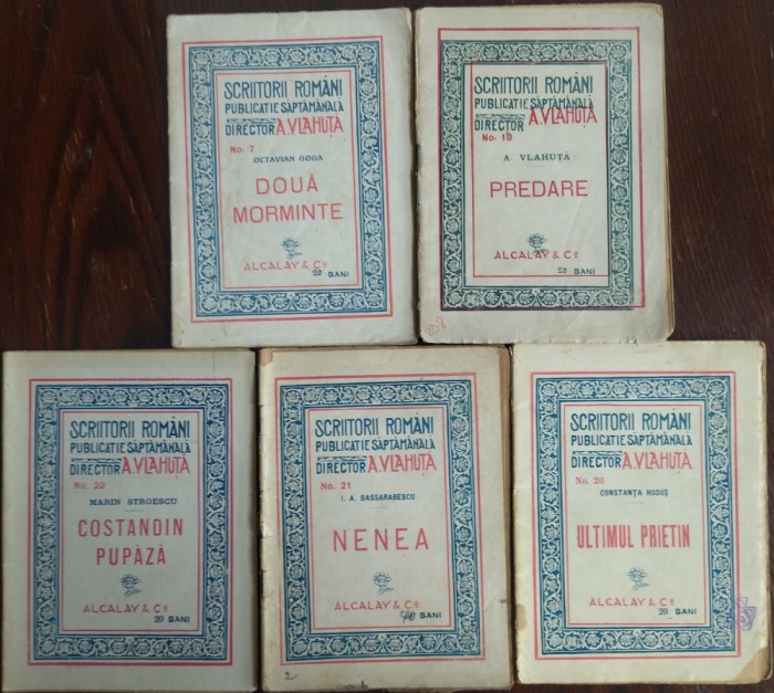 LOT 5 NUMERE DIN COLECTIA &quot;SCRIITORII ROMANI&quot; (DIRECTOR ALEXANDRU VLAHUTA/1916)