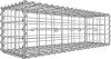 Cos gabion pentru pietre SONGMICS, otel galvanizat, 100x30x30 cm, argintiu