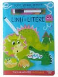 Cumpara ieftin Linii si litere. Carte de activitati reutilizabila. Scrie, sterge, repeta!/***