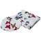 Set paturica + pernuta pentru formarea capului bebelusului SomnArt, model fluturas, Bleu