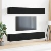 VidaXL Set comodă TV 4 pcs Stejar negru 100 x 30 x 30 cm Lemn compozit