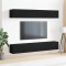 vidaXL Set comodă TV 4 pcs Stejar negru 100 x 30 x 30 cm Lemn compozit