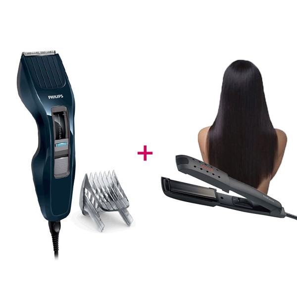 Pachet îngrijire El și Ea - Aparat de tuns Philips + Placă de Îndreptat părul Dekassa Pachet îngrijire El și Ea - Aparat de tuns Philips + Placă de Îndreptat părul Dekassa