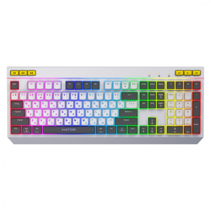 Tastatura mecanica cu fir Hator Icefall, conectivitate USB, polling rate