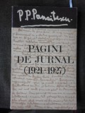 PAGINI DE JURNAL (1921-1927) - P.P. PANAITESCU