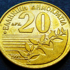 Moneda 20 DRAHME - GRECIA, anul 1990 *cod 1237 = A.UNC