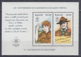 BRAZILIA 1982 CERCETASIE 125 ANI NASTEREA BADEN POWELL BLOC MNH, Nestampilat